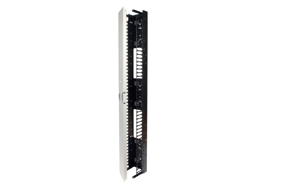 Commscope - Guide-cordons vertical simple face - argenté - avec portes - 152 x 2134mm - VCM-SS-84-6 - réf : 760244787