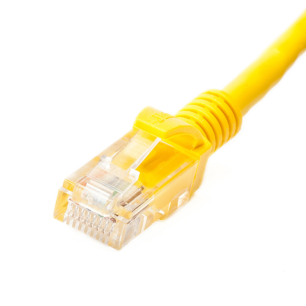 Ultima_Cordon de Raccordement Cat6 U/UTP LSZH Moulée Jaune (L) 0.5Mtr