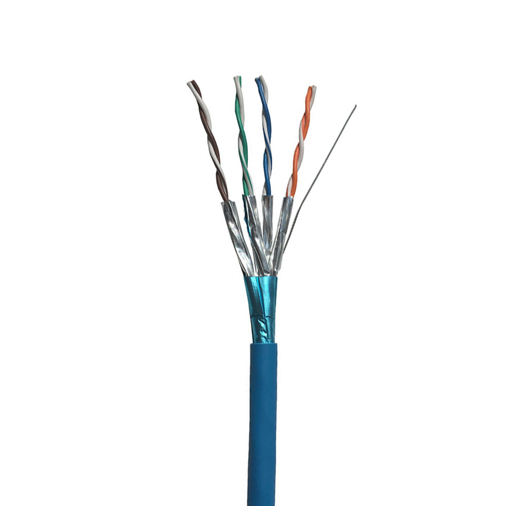 Ultima_Câble Cat6A F/FTP LSZH 4 Paires Dca-s2,d2,a1 Reel Bleu Clair (L)305Mtr NVP Rating 74% Dia Extérieur 6.9mm