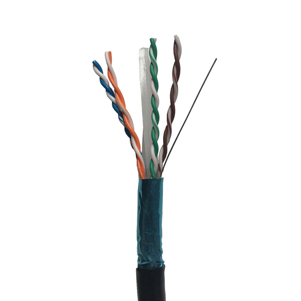 Ultima_Câble Cat6A F/UTP PE Externe 4 Paires Noir (L)305Mtr NVP Rating 65% Dia Extérieur 7.3mm