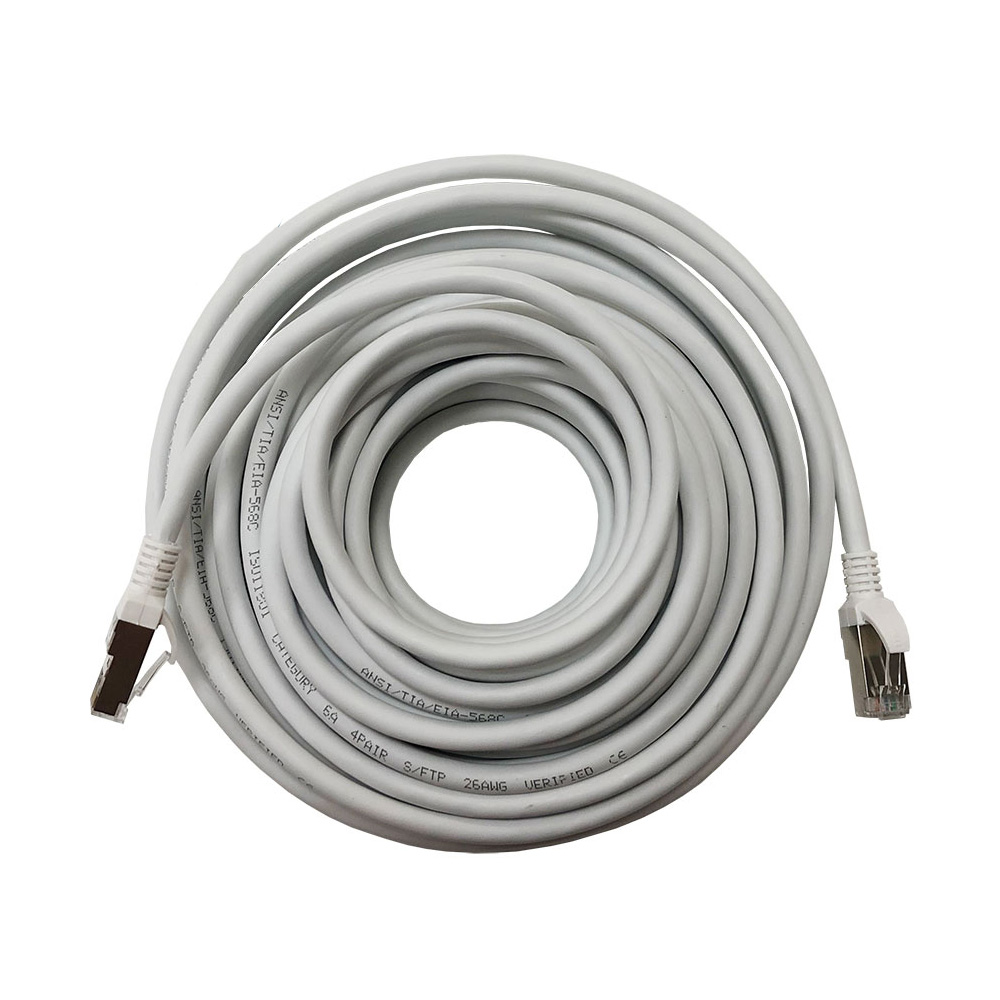 Ultima_Cordon de brassage Cat6A S/FTP LSZH Embout moulé 26AWG Blanc (L) 1,5Mtr