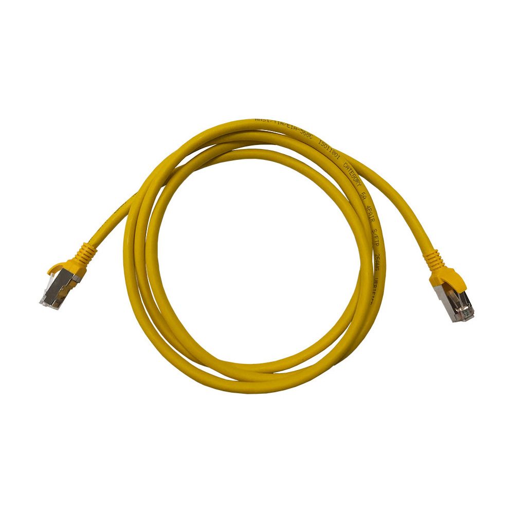 Ultima_Cordon de brassage Cat6A S/FTP LSZH Embout moulé 26AWG Jaune (L) 0.5Mtr