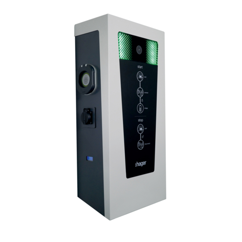 Witty Park borne de charge IP54 4-7kW 2xM3T2S M2TE RFID pour 2 VE (XEV600)