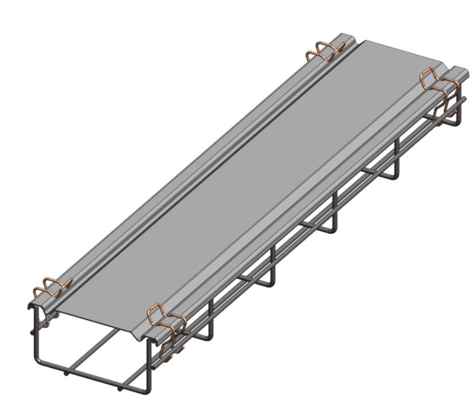 Couvercle rainuré CPF300 pour CDC fil 300 - SZ - (prix au mètre) - Vendu par 3 longueurs de 2m