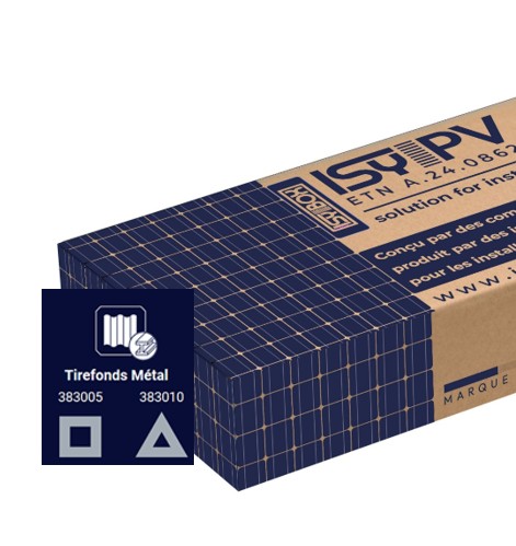 ISY BOX Tirefonds métal – Triangle Gris