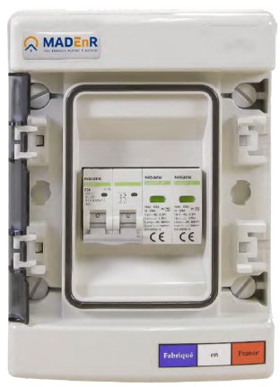 MADE - Coffret PV 600V DC 1MPPT 2 String 1 intersect. avec parafoudre - 10612111