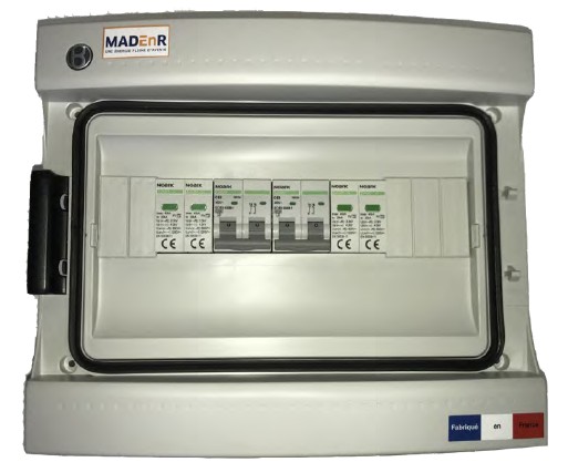MADE - Coffret PV 600V DC 2MPPT 2 String 2 intersect.  avec parafoudre - 10624111