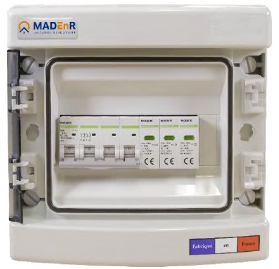 MADE - Coffret PV 1000V DC 1MPPT 2 String 1 intersect.  avec parafoudre - 11012111