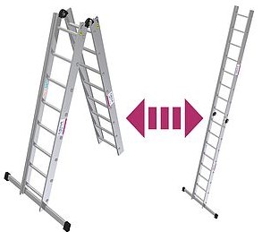 Echelle repliable pour Battery Lift Longueur 4,50 m (Longueur repliée 2,25 m)