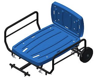 GEDA - Plateau équerre avec ridelles amovibles à inclinaison réglable + Roues amovibles