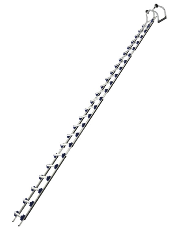 Pack complet Evoklip (4 échelles + 1 crochet de faîtage) entraxe 330mm - Lg 6700mm
