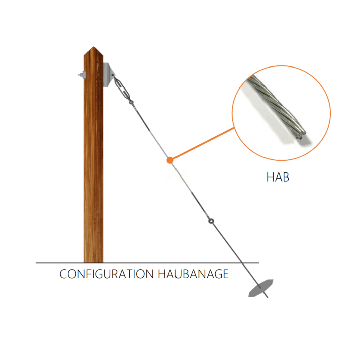 Câble hauban souple 6.3mm (bobine de 100m)