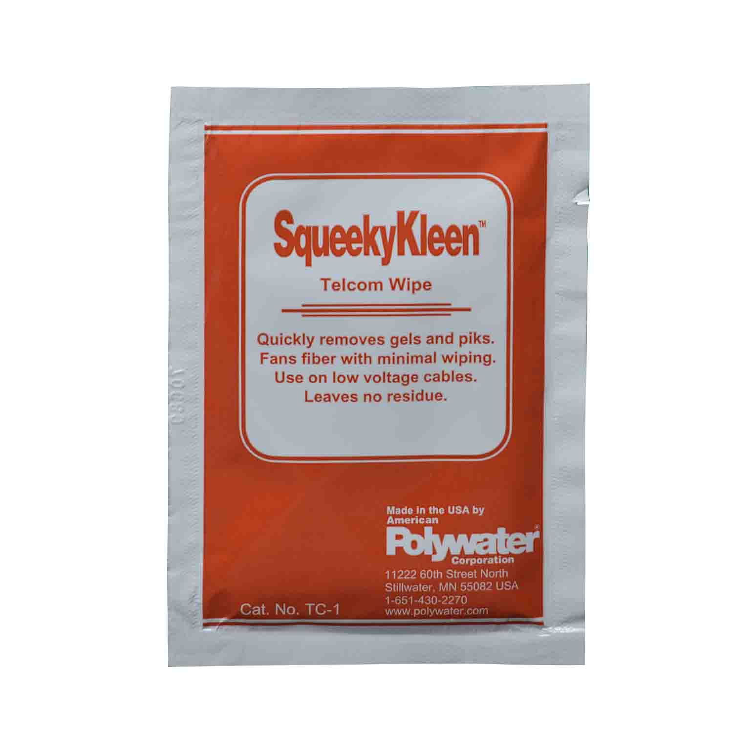 Lingettes Polywater TC-1 (carton de 144)