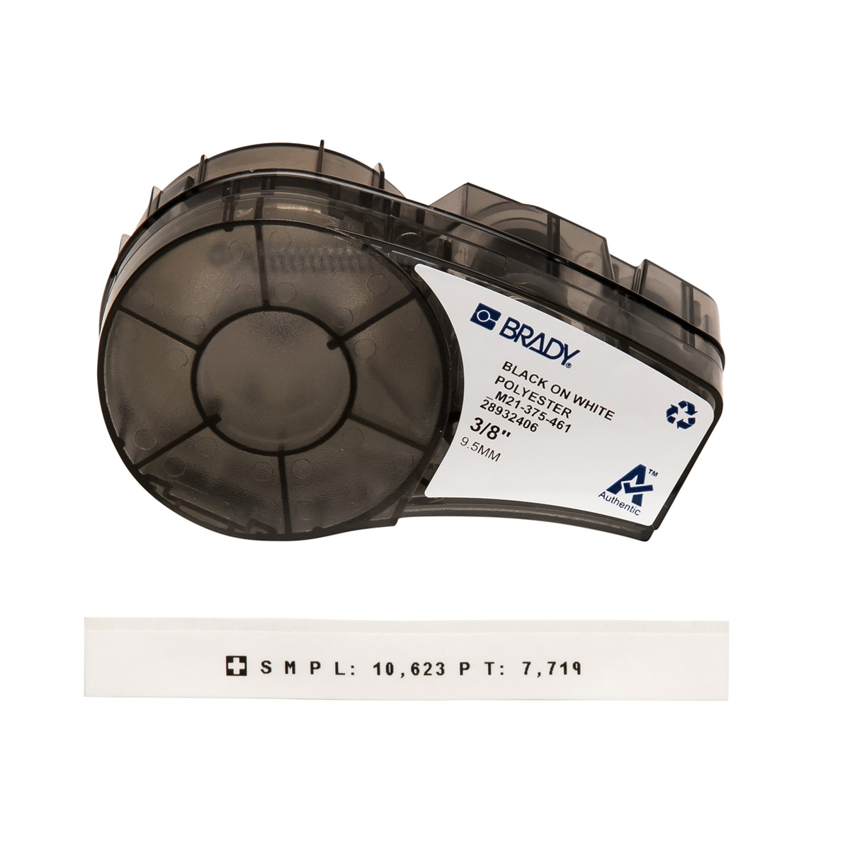 Étiquettes Brady auto-protégées en polyester(B-461)-9.53mmx6.4M températures extrêmes pr BMP21/M210&211_M21-375-461-AW