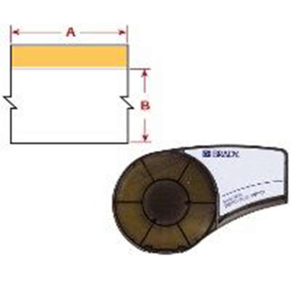 Étiquette Brady en vinyle auto-protégées(B-427) blanche 19.05mmx4.3m pour M211/M210_M21-750-427