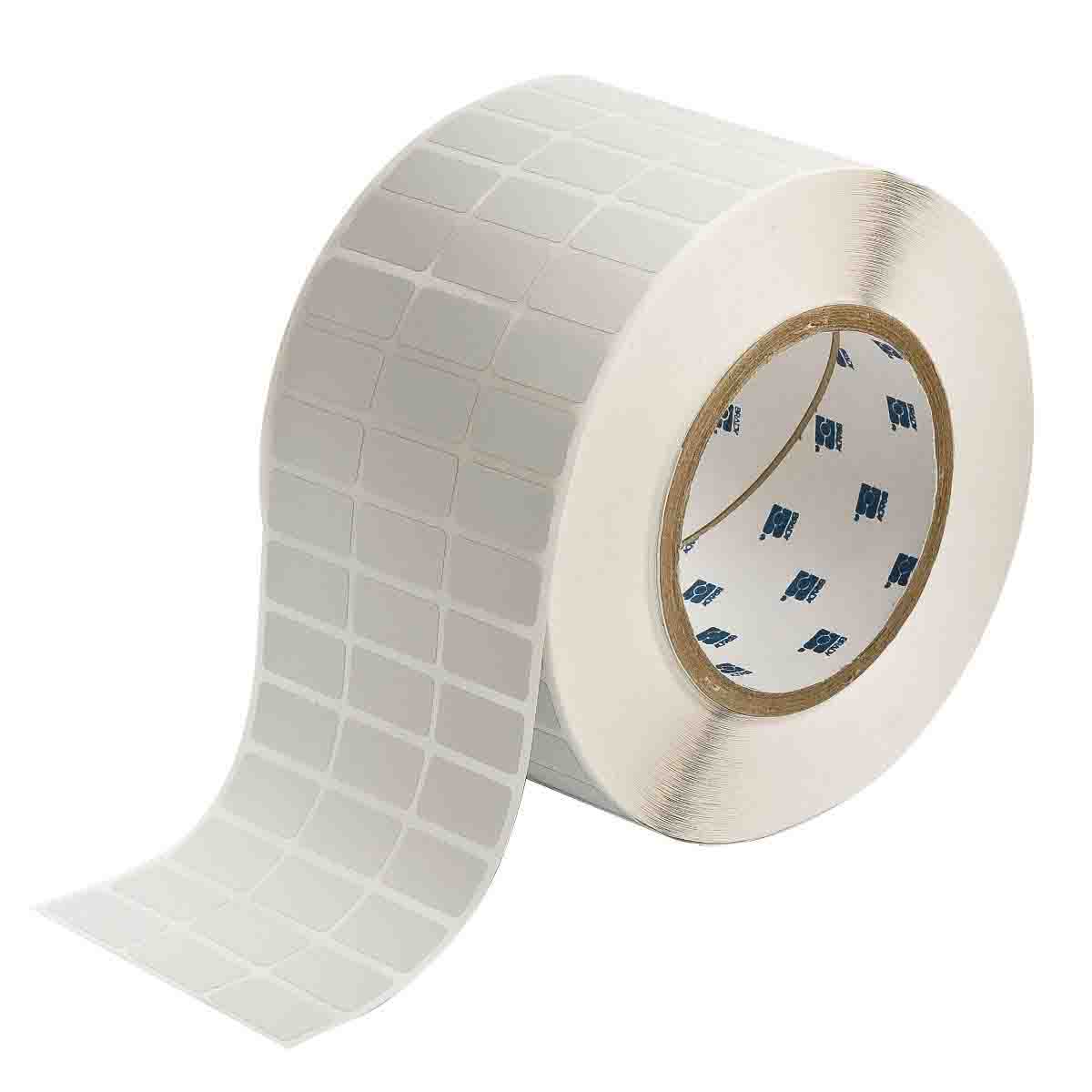 Étiquettes(Gris clair) Brady en polyester métallisé(B-486B) mandrin 76mm_25.4x12.7mm(10000 étq/rlx)_THT-5-486-10