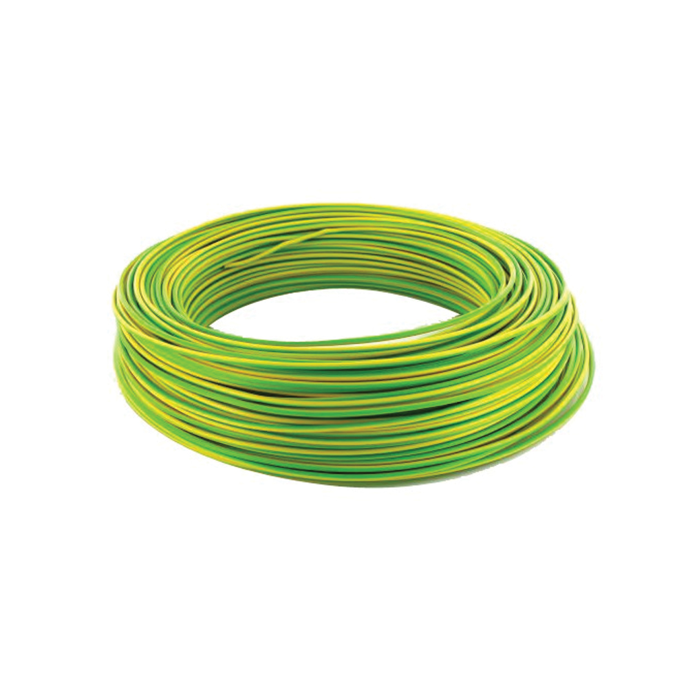 Câble électrique H07-VK vert/jaune - 1X1,5mm² ( bobine de 100m)