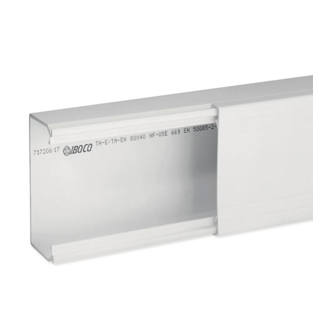 Unité=Mètre/ Goulotte dist. sans cloison TA-E 80x40 - L=2m,Unité=Mètre