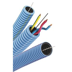 Gaine FLEXARAY+ bleu 20/100 + fsc + fil semi-conducteur 120m - protection ondes électromagnétiques (rxl 100m)