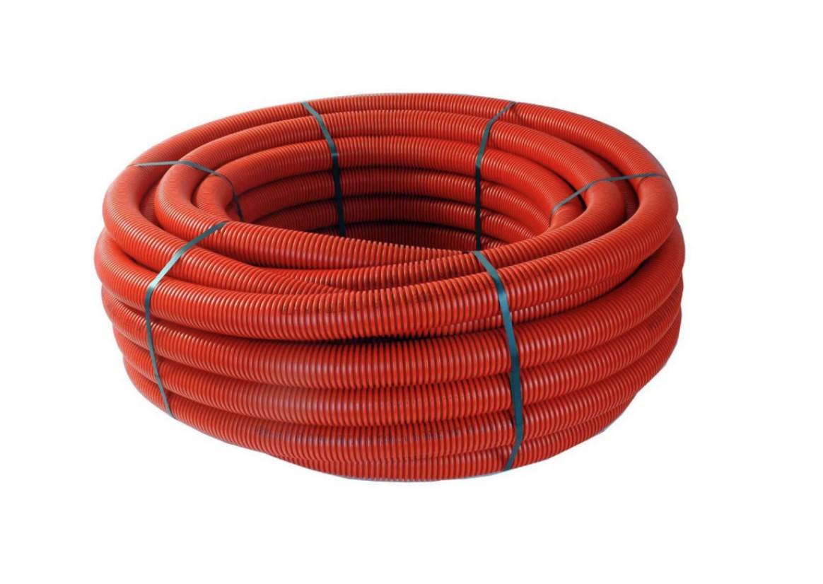 Gaine TPC rouge ø 90 - Couronne de 25m