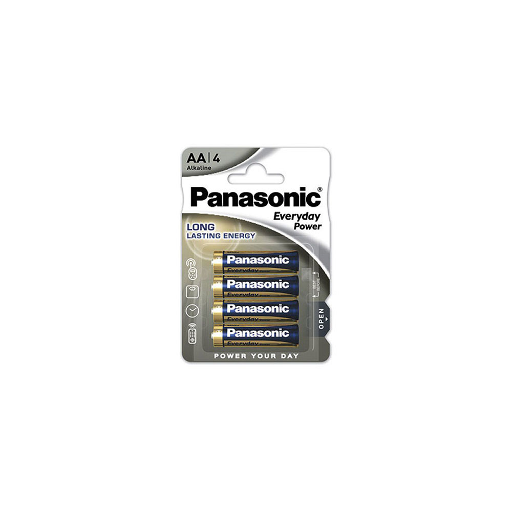 Piles alcalines LR6 AA 1.5V (pack de 4)