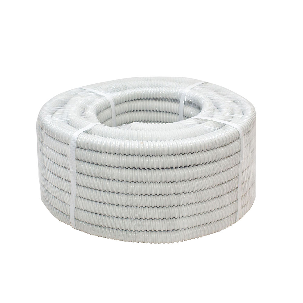 Gaine fendue blanc en PVC armé pour fibre optique ø 14 -(Rouleau 30m)