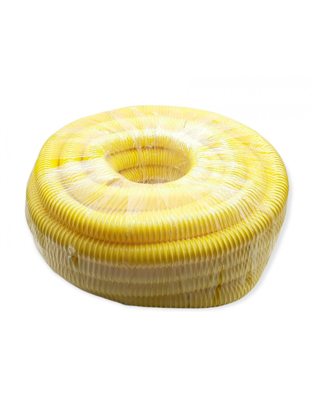 Gaine fendue jaune en PVC armé pour fibre optique ø32 - (Rouleau 30m)