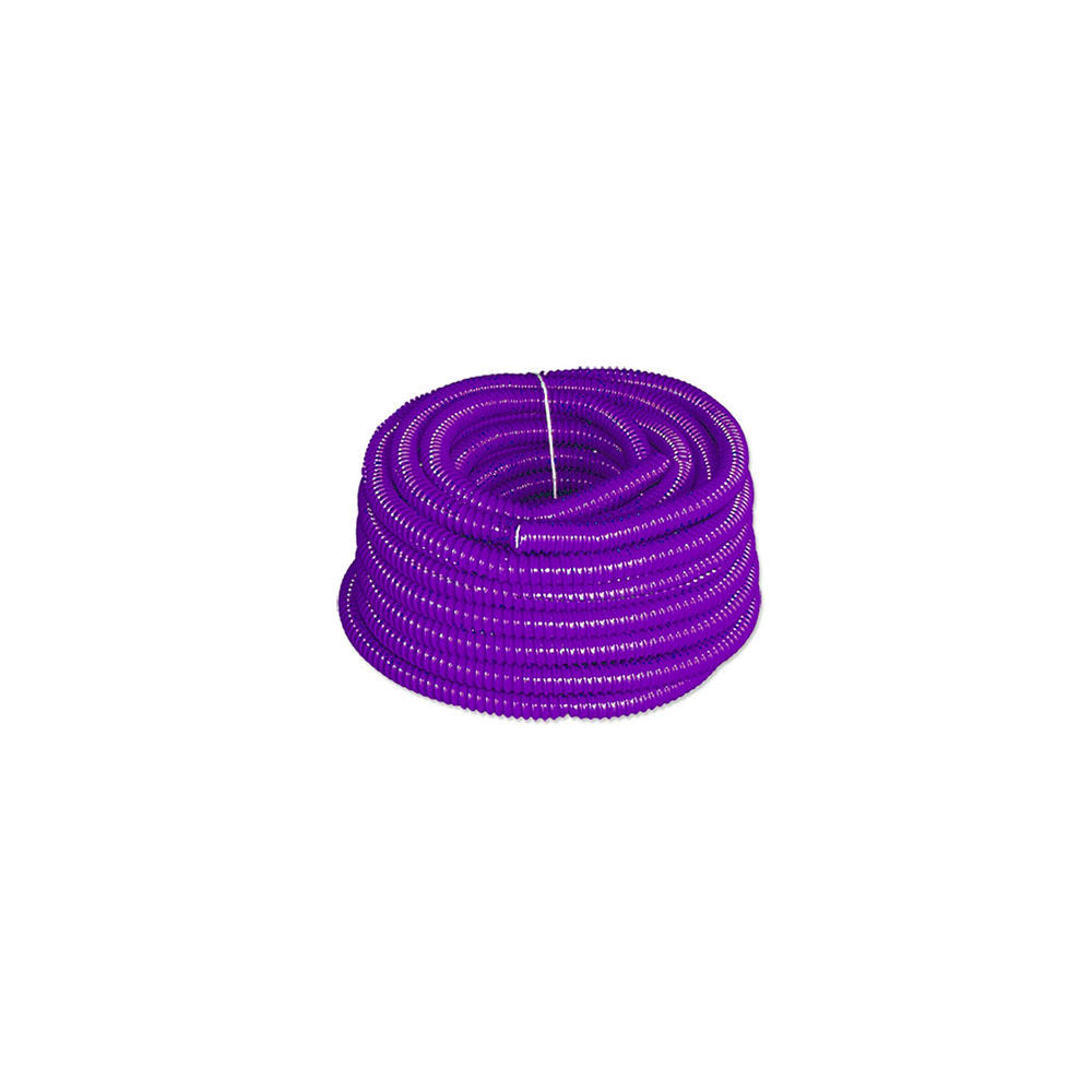 Gaine fendue violette  PVC armé pour fibre optique ø18 -(Rouleau 30m)