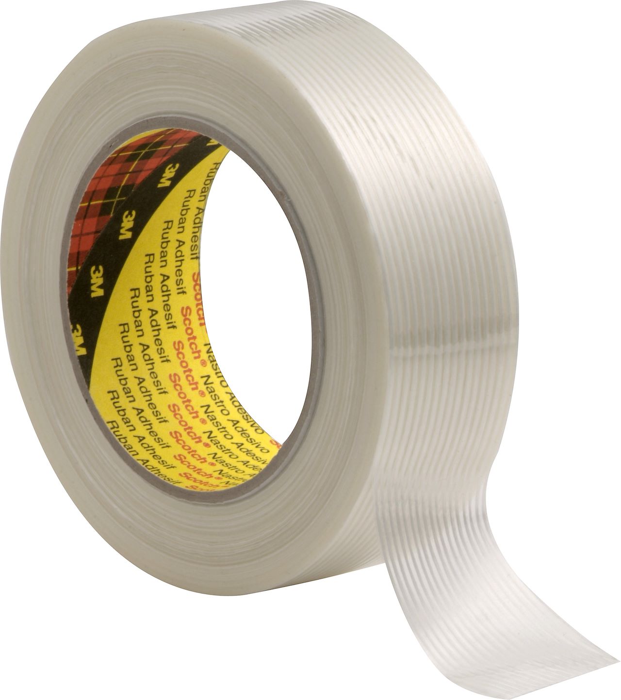Ruban adhésif de renforcement et cerclage Scotch 8956 Armé 25DaN/cm 50mmx50m Blanc (conditionnement par18P) 
