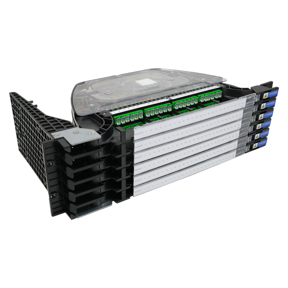 Tiroir iTOM-144-V3 (équipé 144FO) charnière doite 3U 19(