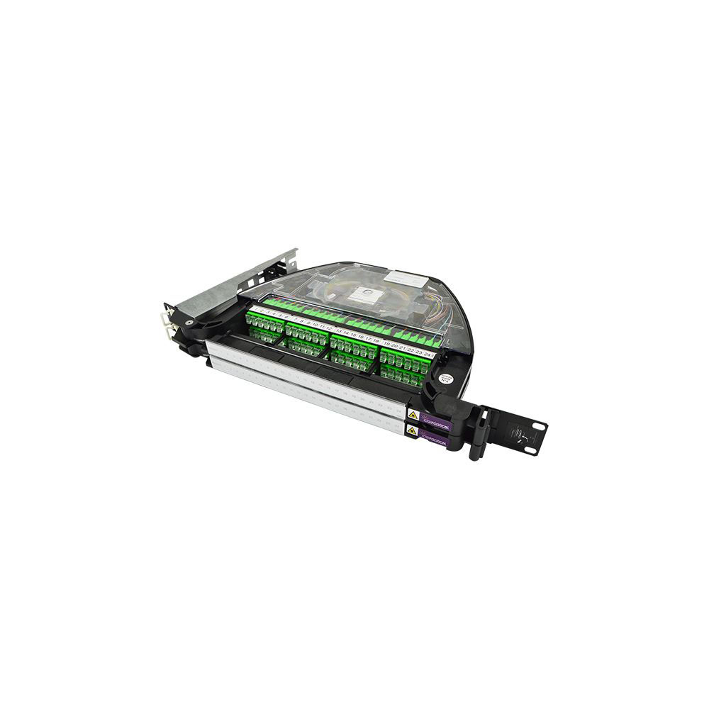 Tiroir iTOM-48-V3 (équipé 24FO) charnière gauche 1U 19'' G657A2