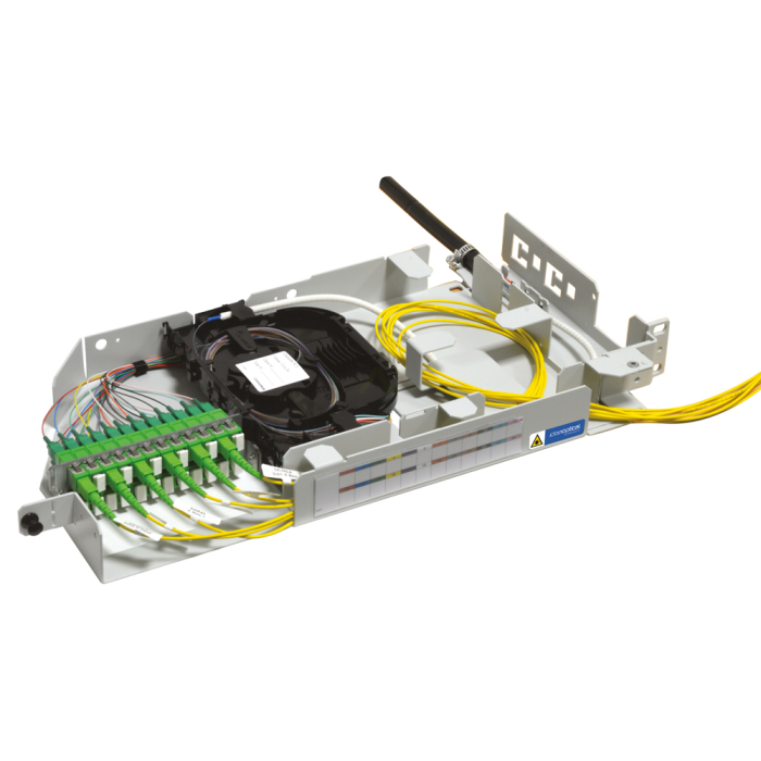 Tiroir iTOR-24 (équipé 12FO), sans capot, charnière gauche 1U 19