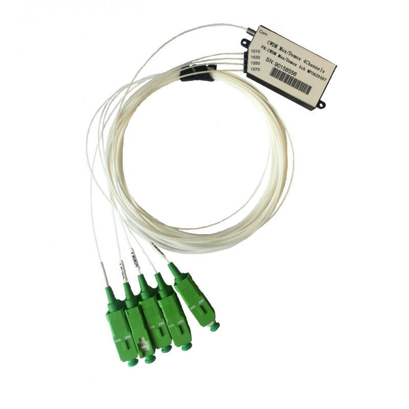 Compact 4ch CWDM MUX/Demux 1510/1530/1550/1570 avec SC/APC 44*25*6mm
