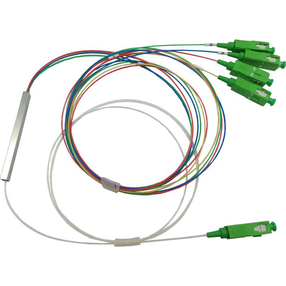 Coupleur PLC 1x4, G657A2 900µm connectorisé SC/APC IN & OUT , input/output length 1M