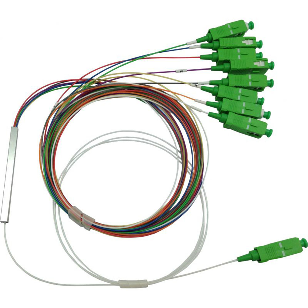 Coupleur PLC 1x8, G657A2 900µm connectorisé SC/APC IN & OUT, input/output length 1M