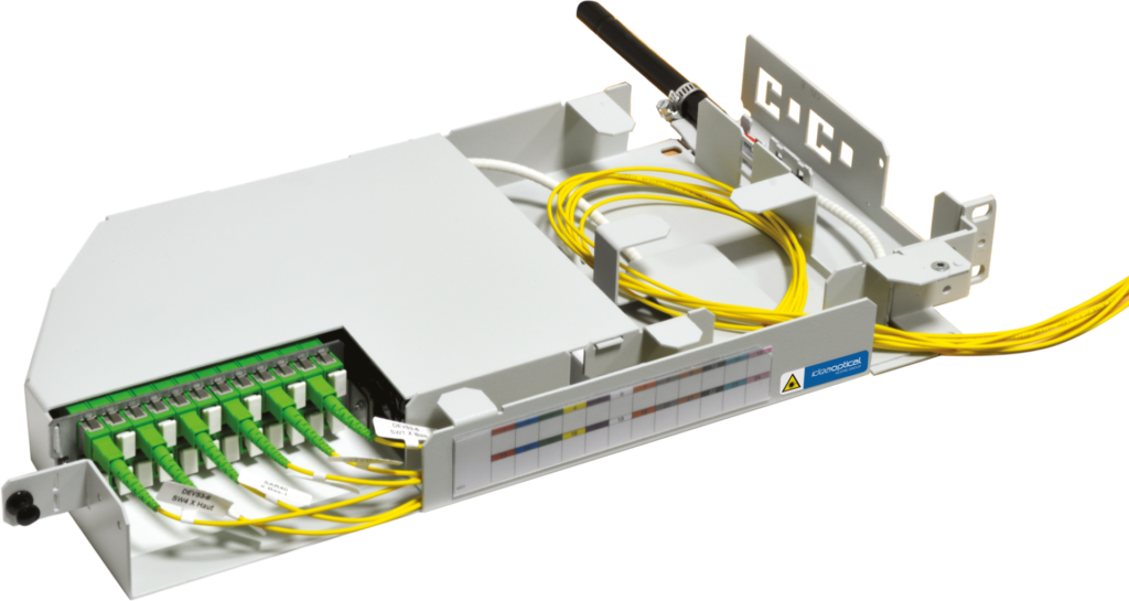 Tiroir iTOR-24 (équipé 24FO), avec capot, charnière droite 1U 19