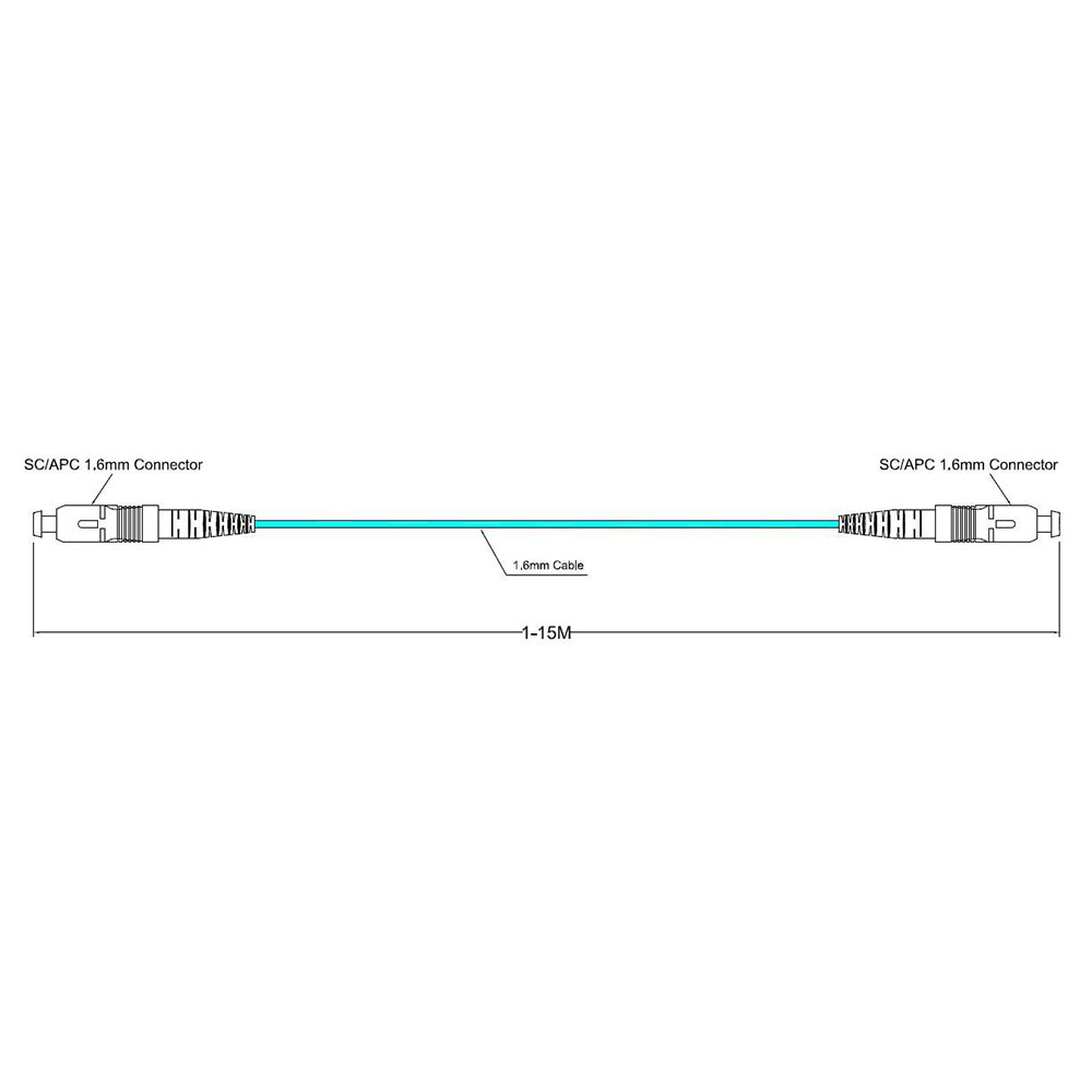 Jarretière PM300 Aqua SCAPC/SCAPC 1.6mm G657A2 – 3.5m