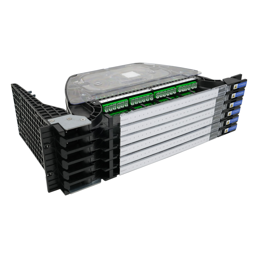 Tiroir iTOM-144-V3 (équipé 144 FO) charnière droite 3U 19