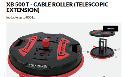 DEROULEUR DE CABLE XB 500 T