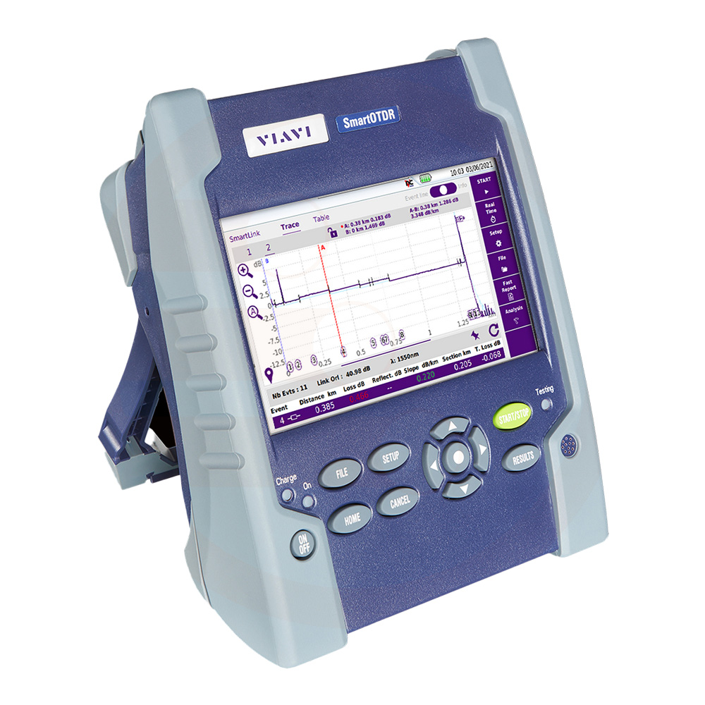 SmartOTDR E126B SCAPC 1310/1550nm 40/40 dB avec E10GLOVE et FiberCable 2 (OFS200) 