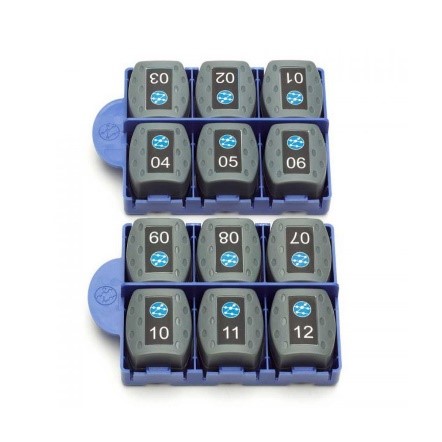 Kit de 12 terminaisons RJ45 femelles pour tests de continuités et repérages avec VDV II