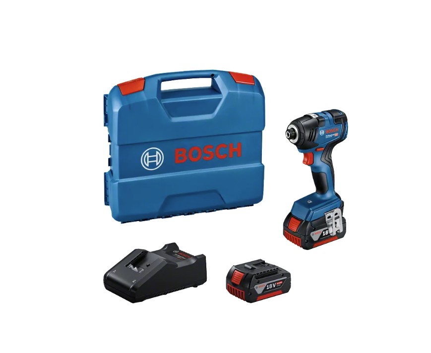 Visseuse à choc BOSCH GDR18V-200 + 2 batt 4Ah + chargeur - LBOXX 