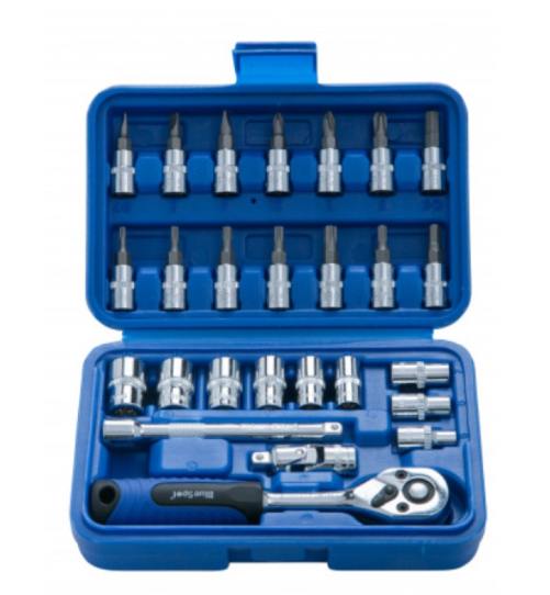 Coffret clé à cliquet 1/4 6 pans (26 pièces)
